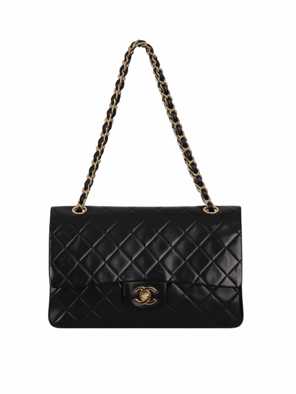 RARE Archived 1987 24K Gold Lambskin Medium Classic Double Flap Bag